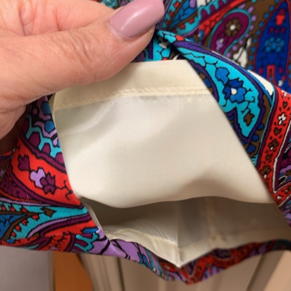 David Meister cap sleeve dress. Beautiful pattern. NWT. Lined back zip. Size 8 - Picture 5 of 7